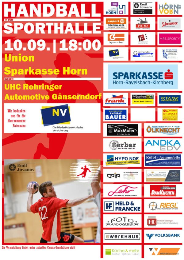 Spieleankünder Union Sparkasse Horn gegen UHC Rohringer Automotive Gänserndorf
