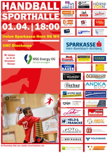 Spieleankünder  ML1 Union Sparkasse Horn SG W4 – UHC Stockerau